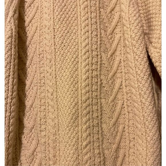 Vintage Wool Fisherman hand knit Cardigan sweater w/ wooden buttons sz XL by Woo - Picture 12 of 16